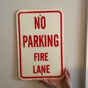 (No Parking Fire Lane) sign